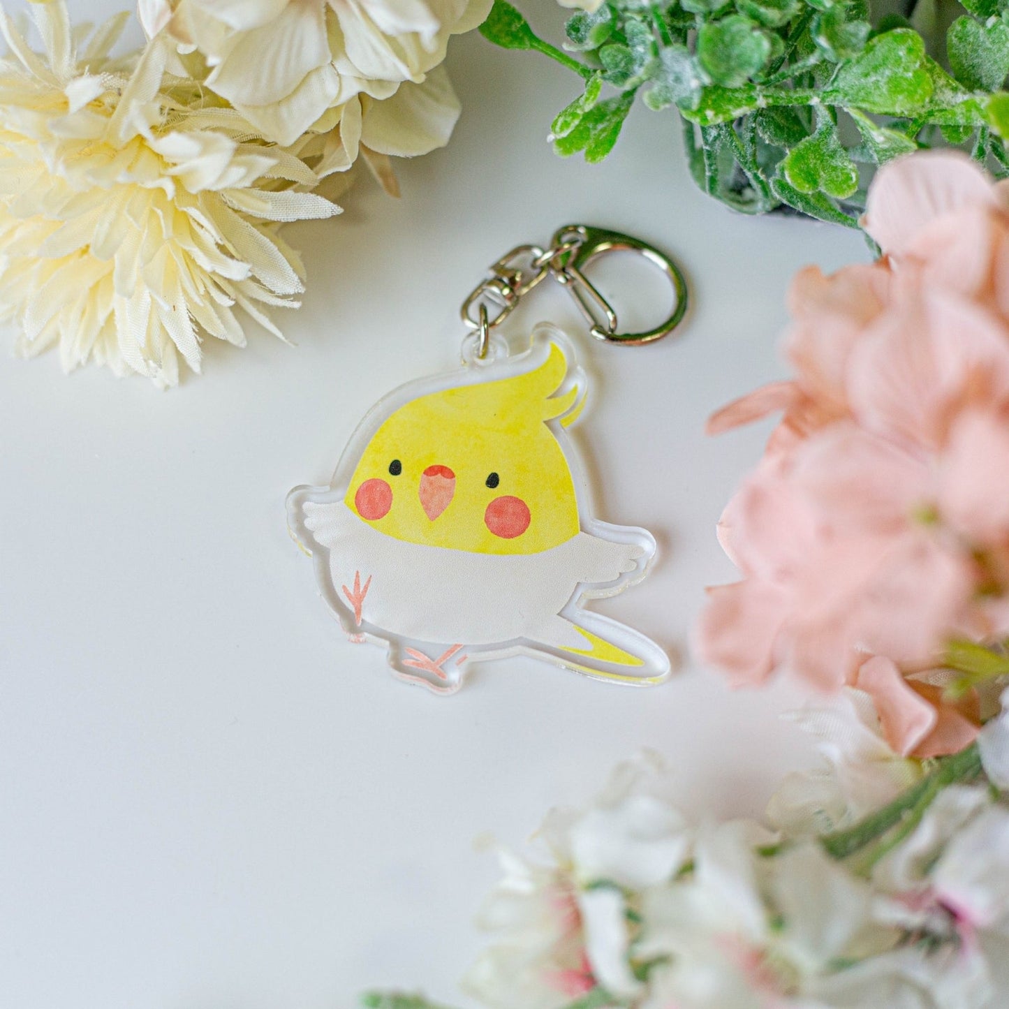 (Made-to-order requests are currently closed. Please wait until we reopen.) Made-to-Order Cockatiel Acrylic Key Holder