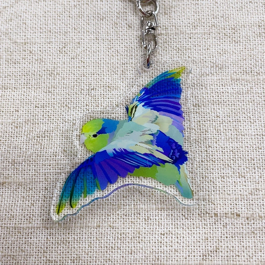 Made-to-Order Pacific Parrotlet Acrylic Key Holder – Order by Nov. 19, 2025/ Estimated Shipping Date: Mid Dec. 2025