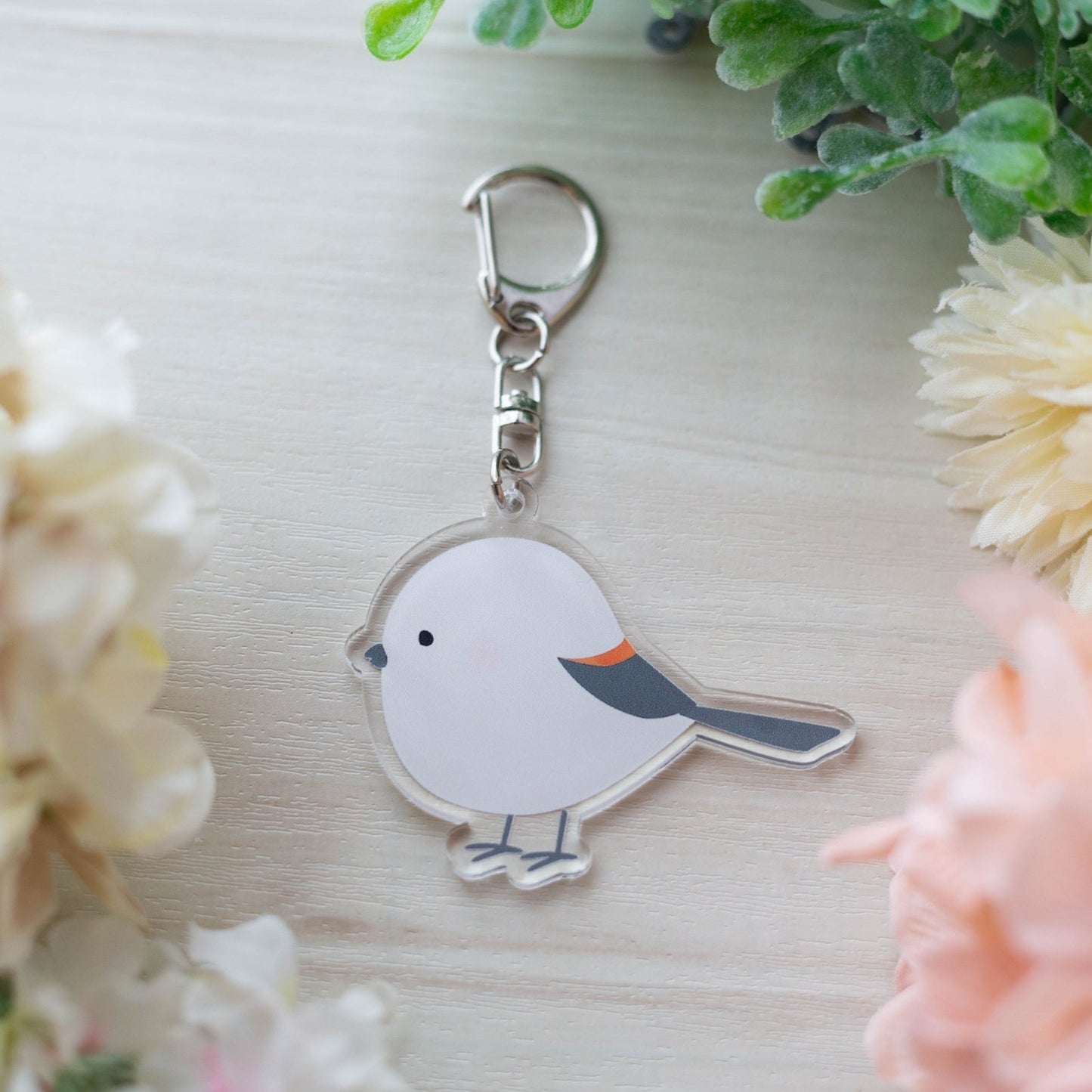 (Made-to-order requests are currently closed. Please wait until we reopen.) Made-to-Order Long-tailed Tit Acrylic Key Holder