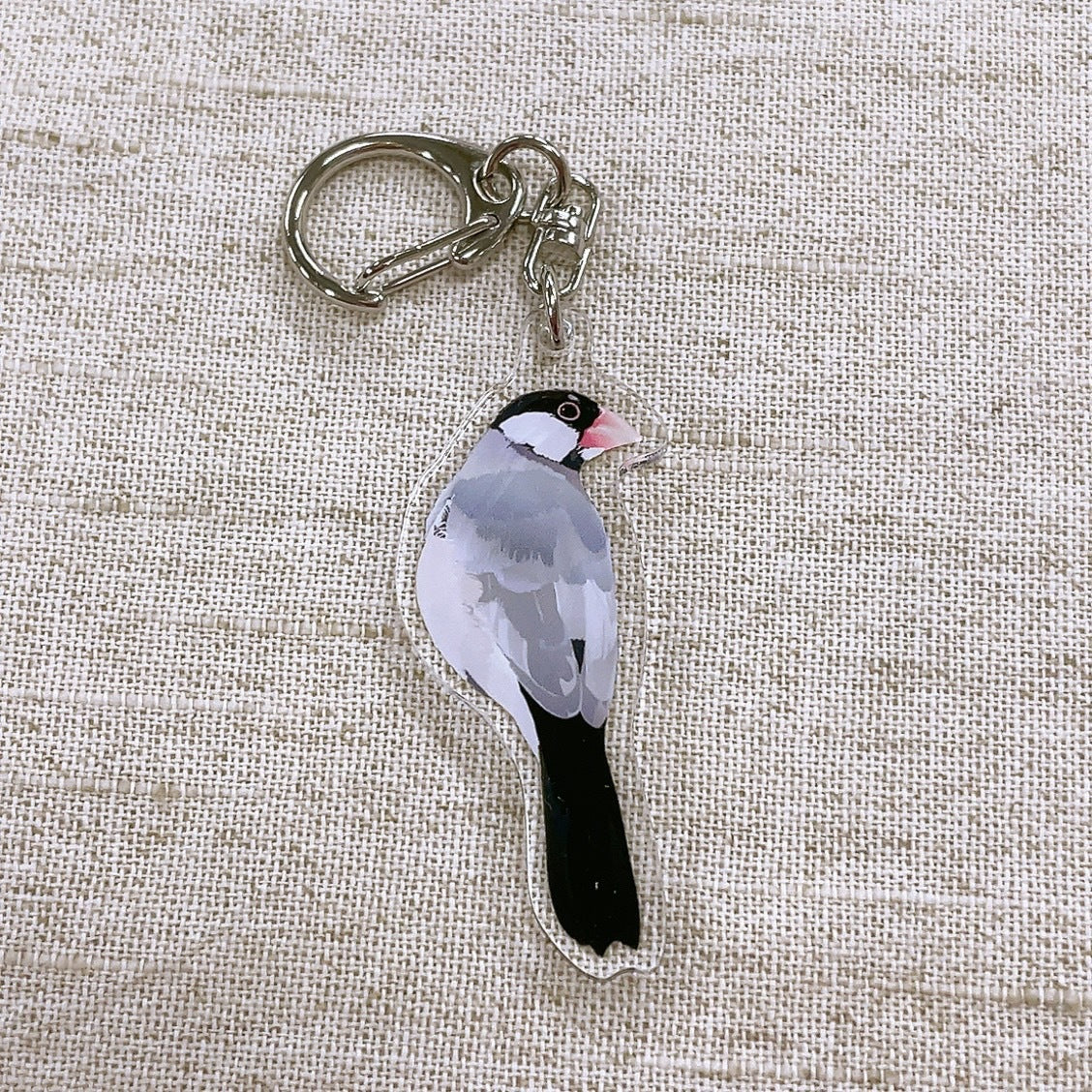 (Made-to-order requests are currently closed. Please wait until we reopen.) Made-to-Order Java Sparrow Acrylic Key Holder