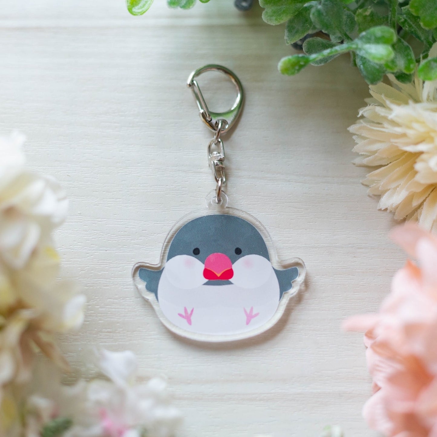 (Made-to-order requests are currently closed. Please wait until we reopen.) Made-to-Order Java Sparrow Acrylic Key Holder