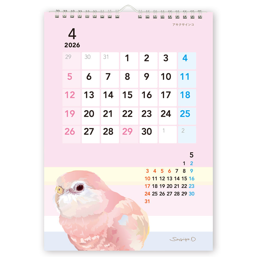2026 Beautiful Birds Wall Calendar
