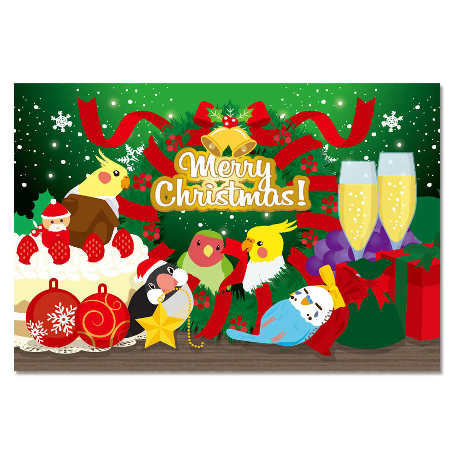 Bird Christmas Postcards Set of 6 - 2 designs