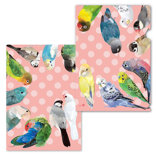 Kotori Palette Birds A4 File Folder Organizer