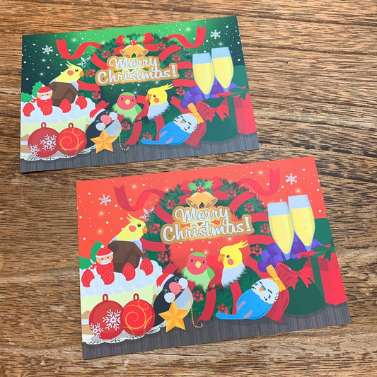 Bird Christmas Postcards Set of 6 - 2 designs