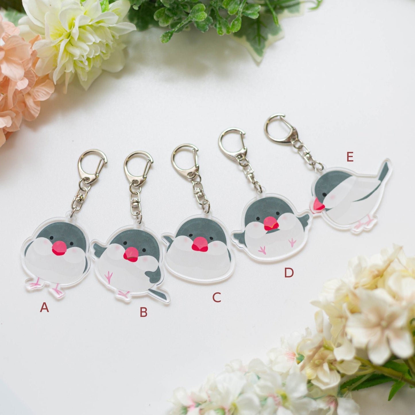 (Made-to-order requests are currently closed. Please wait until we reopen.) Made-to-Order Java Sparrow Acrylic Key Holder