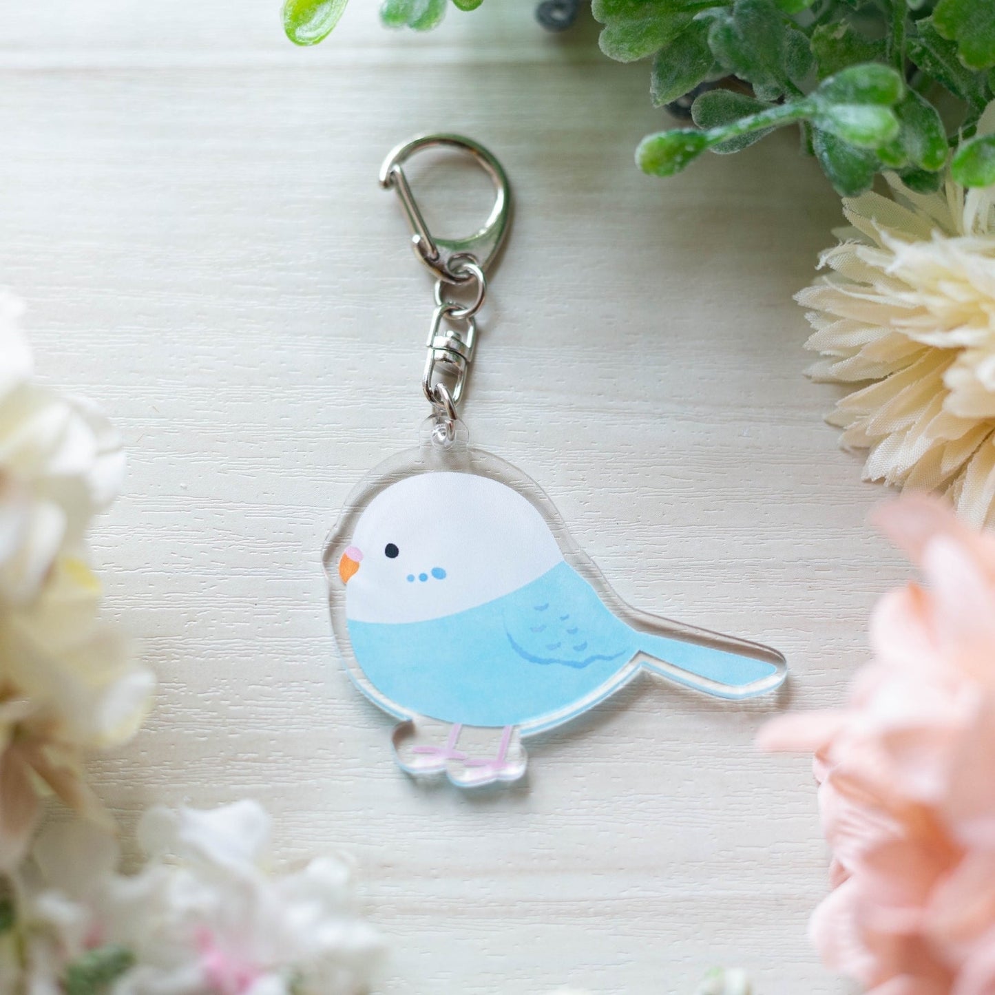 (Made-to-order requests are currently closed. Please wait until we reopen.) Made-to-Order Budgie Acrylic Key Holder