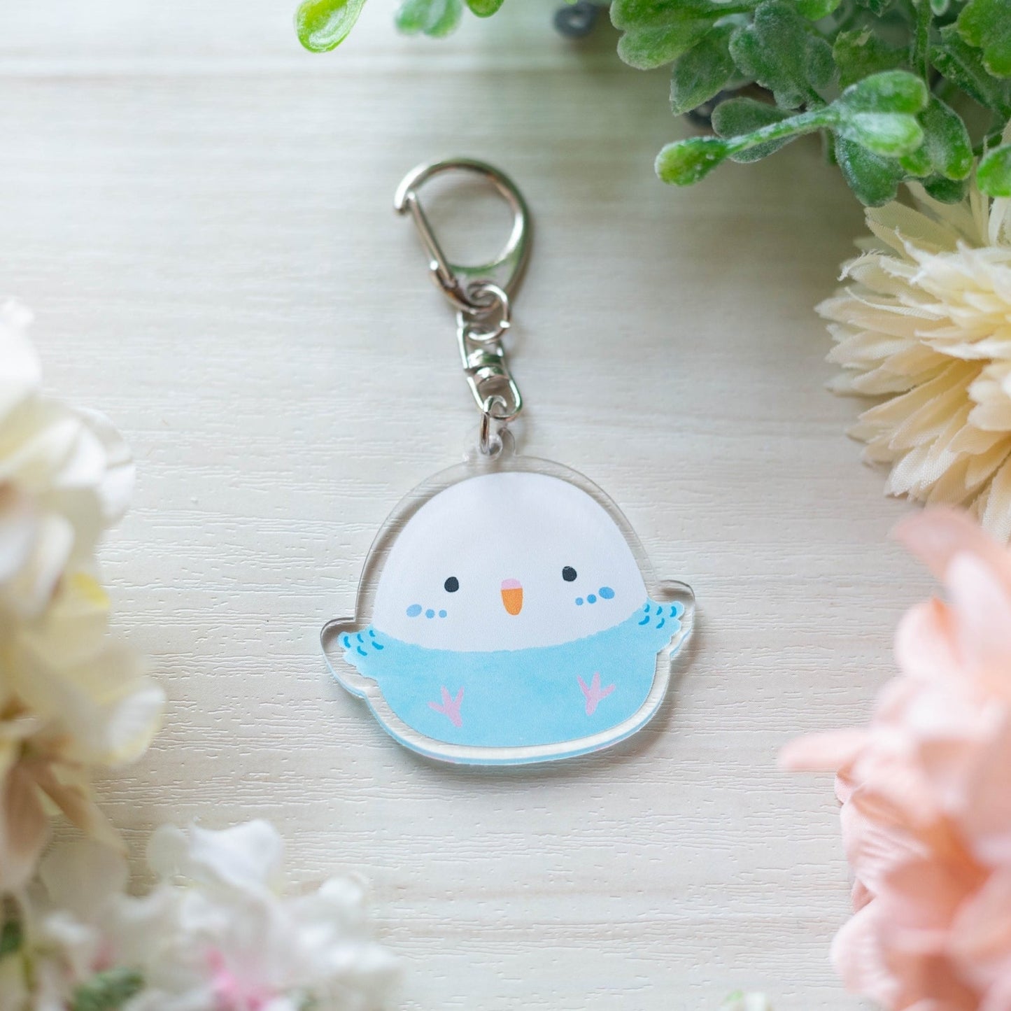 (Made-to-order requests are currently closed. Please wait until we reopen.) Made-to-Order Budgie Acrylic Key Holder