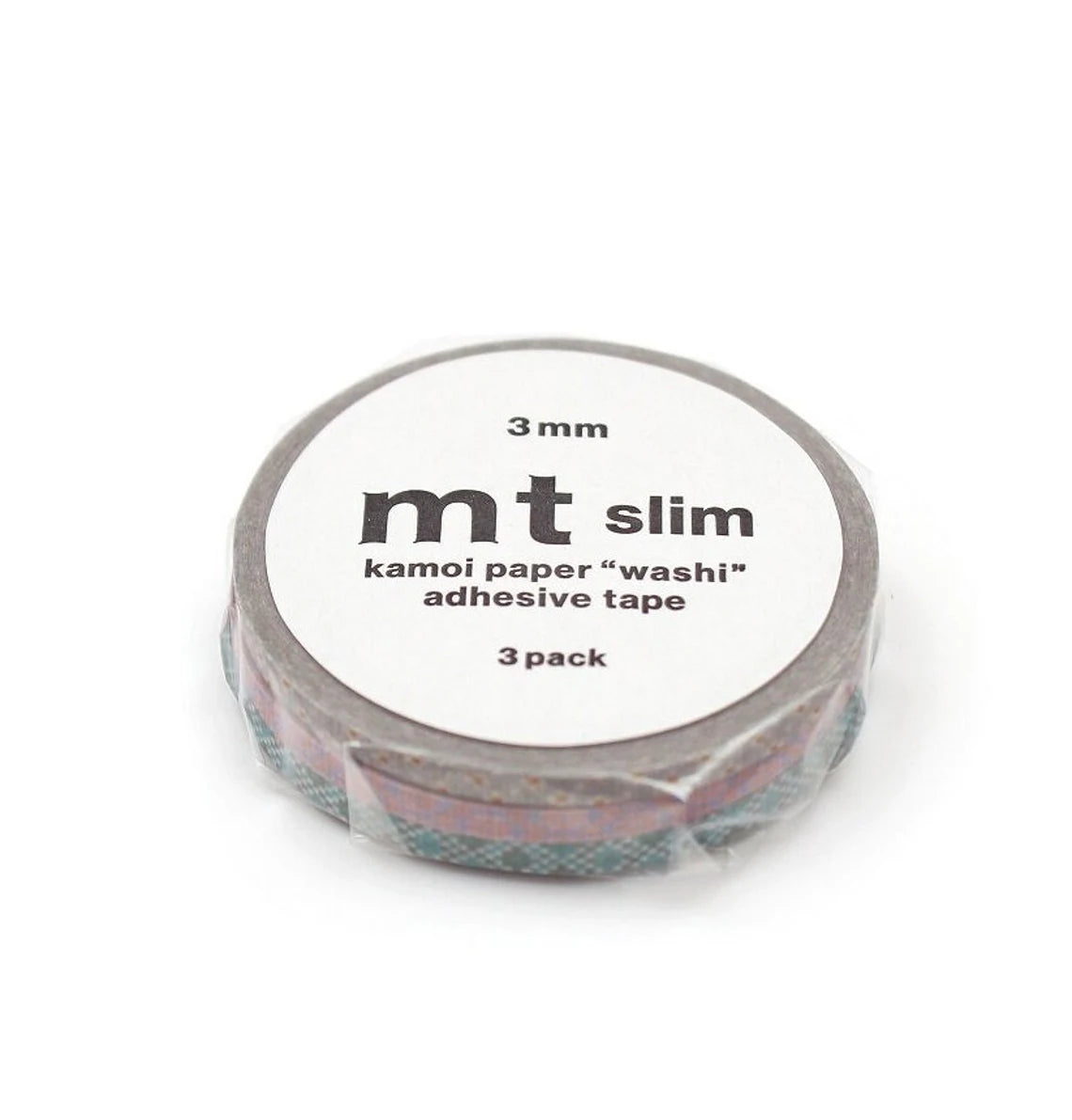 mt slim 3mm Cross Stitch Japanese Washi Tape Sets of 3 Rolls