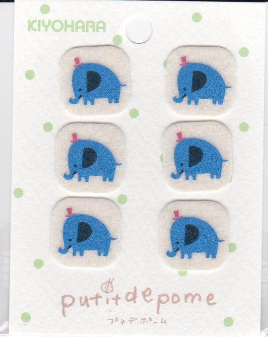 Elephant Iron-on Applique Iron-on Patch Mini size x 6 pieces