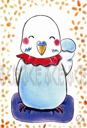 Budgie Budgerigar Parakeet Postcard Fukuta-68 - Boutique Sweet Birdie