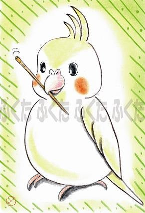 Cockatiel Postcard Fukuta-70 - Boutique Sweet Birdie
