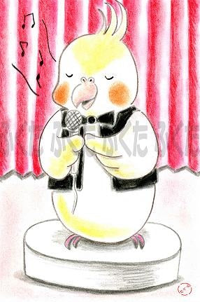 Cockatiel Postcard Fukuta-74 - Boutique SWEET BIRDIE