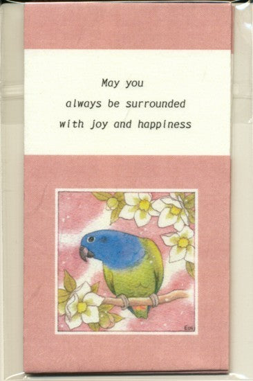 Sets of 3 Blue-Headed Parrot Mini Envelopes Emi-657 - Boutique Sweet Birdie