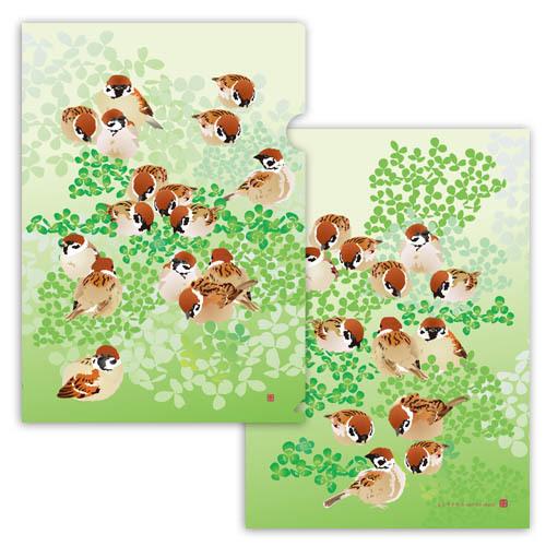 A4 File Folder Organizer Tree Sparrow - Boutique SWEET BIRDIE