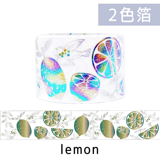 Bird & Lemon Glitter Japanese Washi Tape Masking Tape