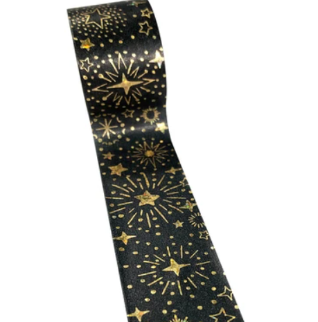 Stars Gold Glitter Japanese Washi Tape Shinzi Katoh Design