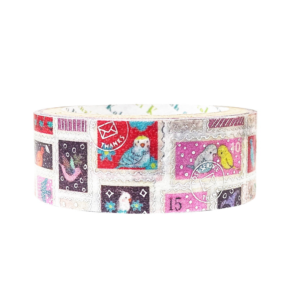 Budgie Cockatiel Silver Glitter Japanese Washi Tape