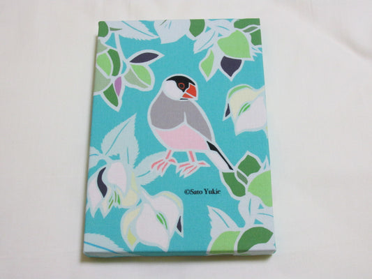 Fabric Art Panel Java Sparrow with Christmas Rose - Boutique Sweet Birdie