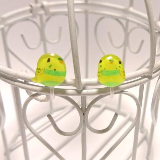 Budgie Invisible Clip On Non Pierced Earrings