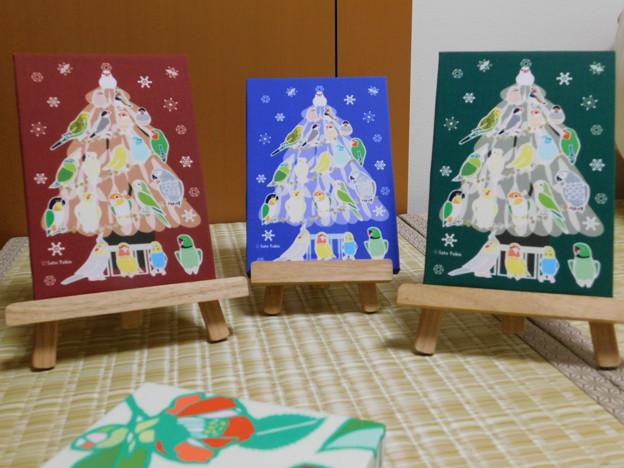 Bird Christmas Tree Fabric Art Panel