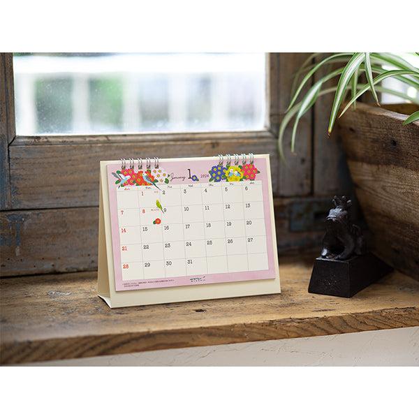 2024 Bird & Flower Stand Desk Calendar