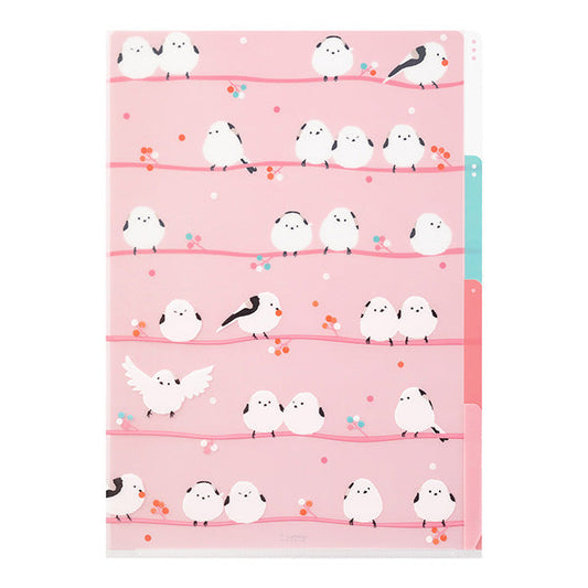 Long-tailed Tit A4 File Folder File Organizer with 3 Pockets