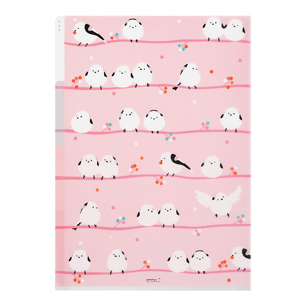 Long-tailed Tit A4 File Folder File Organizer with 3 Pockets
