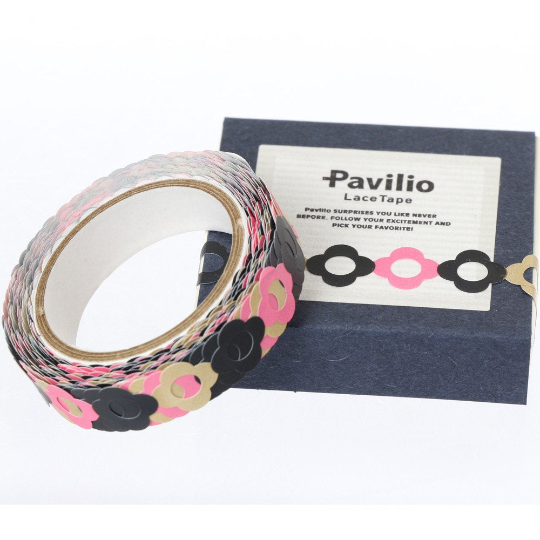 Lace Deco Tape Floral Bracelet Pink Pavilio MI-06-FP - Boutique SWEET BIRDIE