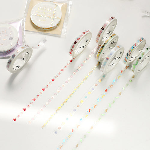 Star Glitter Washi Tape Masking Tape Slim Type