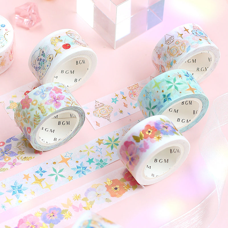Twinkle Blossom Glitter Washi Tape Masking Tape