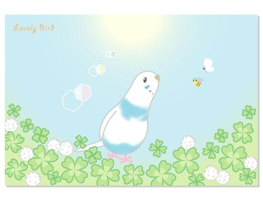 Budgie Budgerigar Parakeet Postcard Pom-020 - Boutique SWEET BIRDIE