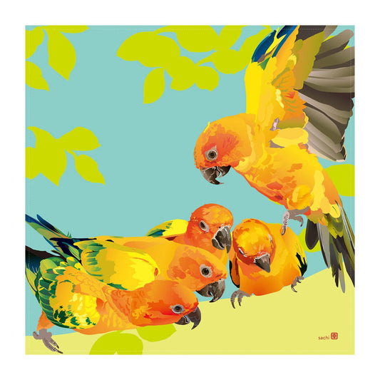 Sun Parakeet Hand Towel Cloth