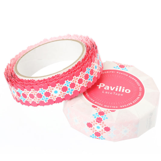 Lace Deco Tape Stitch Pink Pavilio Standard Size - Boutique SWEET BIRDIE