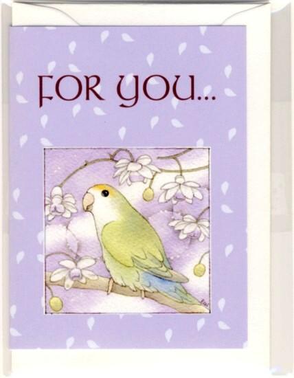 Lovebird Message Card Note Card - Boutique SWEET BIRDIE
