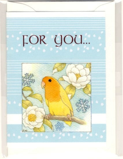 Lovebird Message Card Note Card Emi-100 - Boutique SWEET BIRDIE