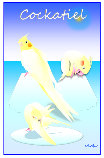 Cockatiel Postcard otoga14 - Boutique Sweet Birdie