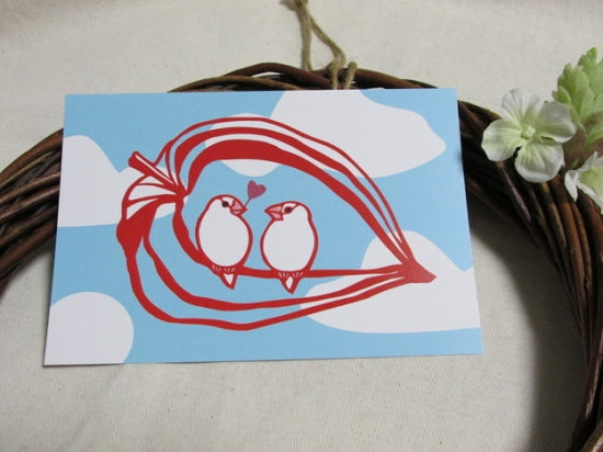 Java Sparrow Postcard Yukie-8 - Boutique SWEET BIRDIE