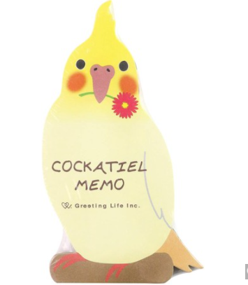Cockatiel Die Cut Memo Pad