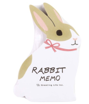 Rabbit Die Cut Memo Pad