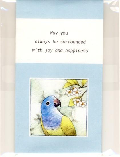 Sets of 3 Blue-Headed Parrot Mini Envelopes - Boutique SWEET BIRDIE