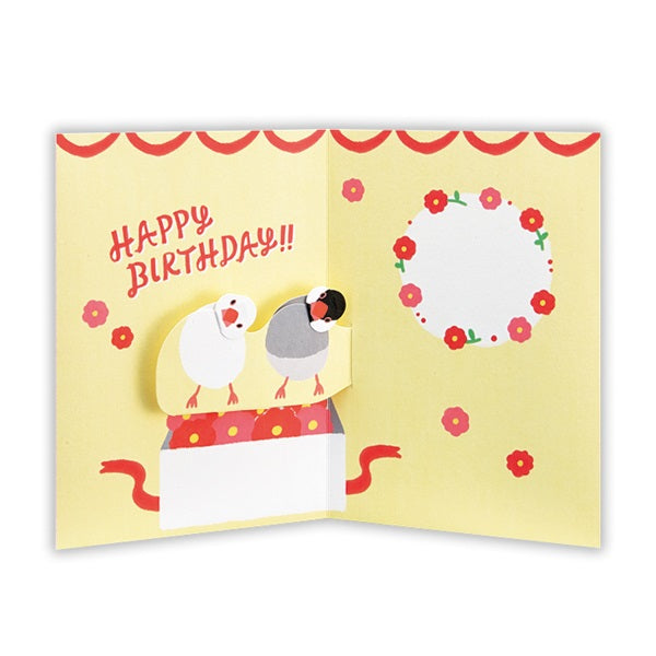 Java Sparrow 3D Birthday Card