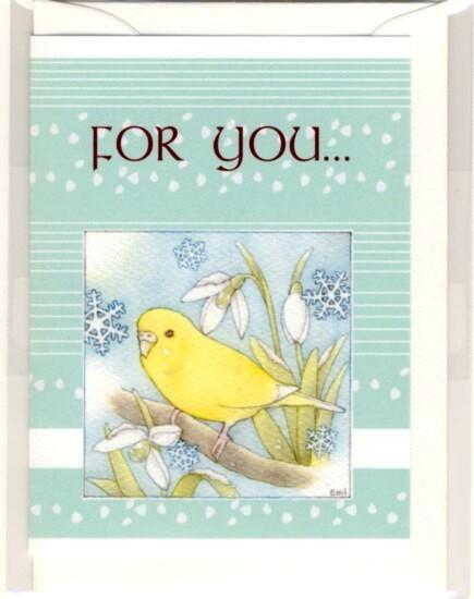 Budgie Budgerigar Parakeet Message Card Note Card - Boutique SWEET BIRDIE