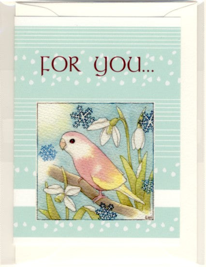 Bourke's Parrot Parakeet Message Card Note Card Emi-330 - Boutique SWEET BIRDIE