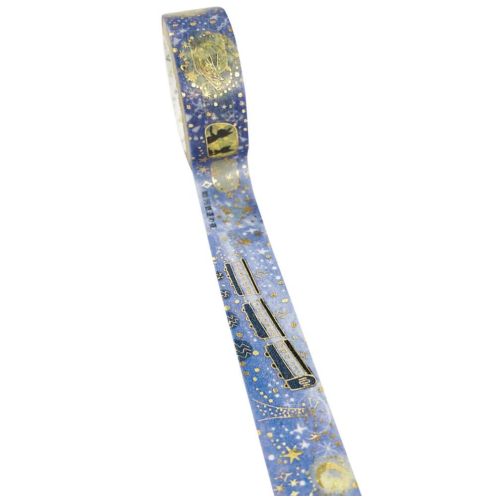 The Night of the Milky Way Train by Kenji Miyazawa Gold Glitter Japanese Washi Tape - Boutique SWEET BIRDIE