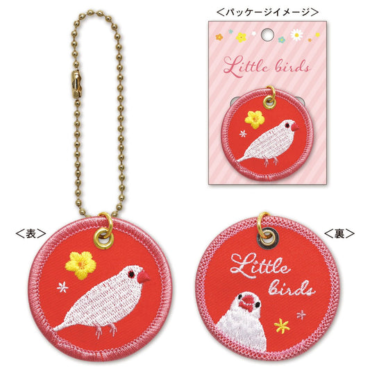 Java Sparrow Embroidery Key Holder - Boutique SWEET BIRDIE