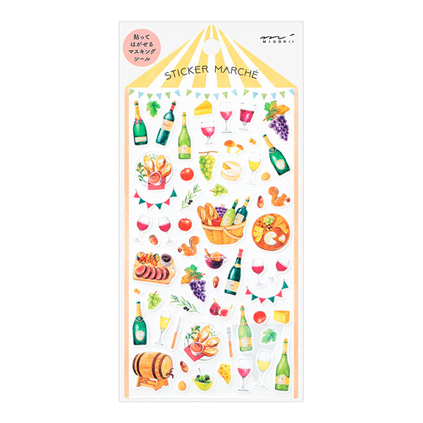 Wine Japanese Washi Stickers (82491-006) - Boutique SWEET BIRDIE