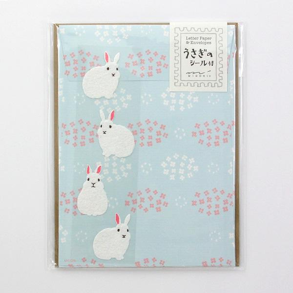 Rabbit Letter Set with Stickers 86397006 - Boutique SWEET BIRDIE