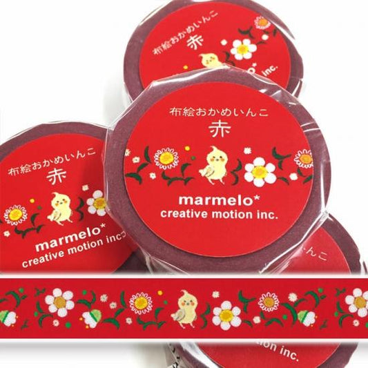 Cockatiel Japanese Washi Tape Masking Tape Red - Boutique SWEET BIRDIE