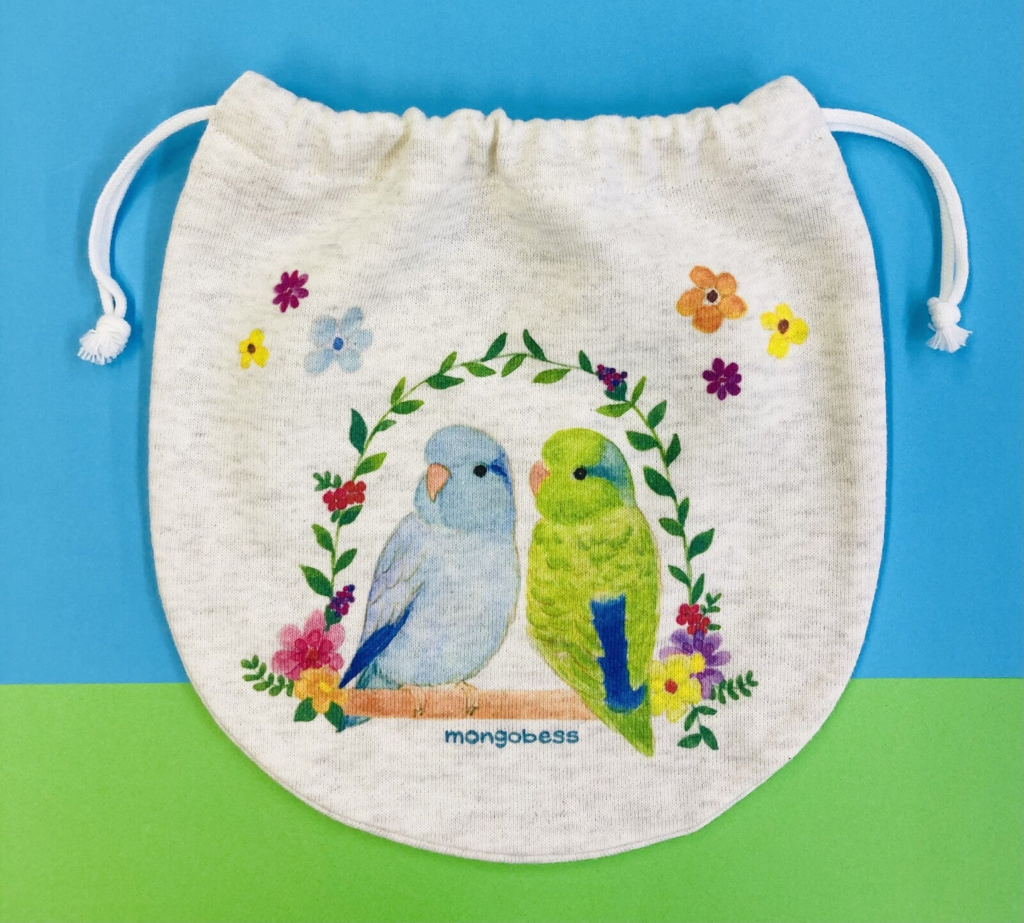 Pacific Parrotlet Drawstring Bag Medium Size